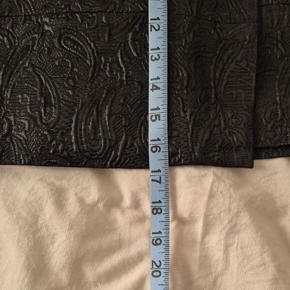 J. Crew Origami Faux Wrap Mini Skirt in Black Metallic Matelassé - Picture 13 of 13